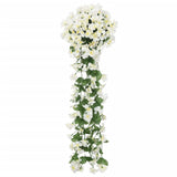 Vidaxl kerstslingers met bloemen 3 st 85 cm wit