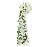 Vidaxl kerstslingers met bloemen 3 st 85 cm wit