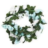 Vidaxl Guierras navideñas con flores 6 ST 240 cm azul y blanco