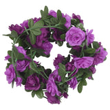 Vidaxl Christmas Garlands with Flowers 6 St 240 cm Light Purple