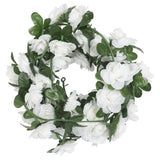 Vidaxl Christmas Garlands with Flowers 6 St 240 cm White