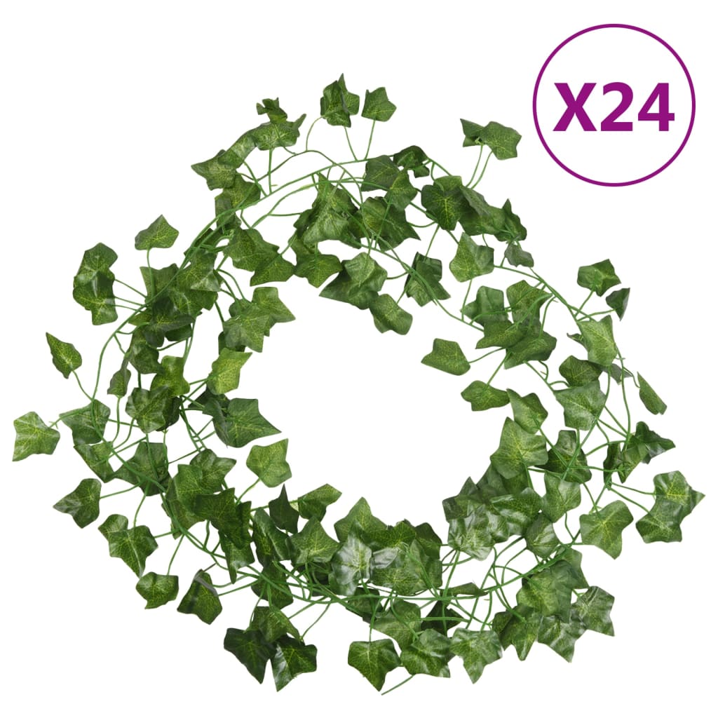 Vidaxl Christmas garlands ivy 24 st 200 cm green