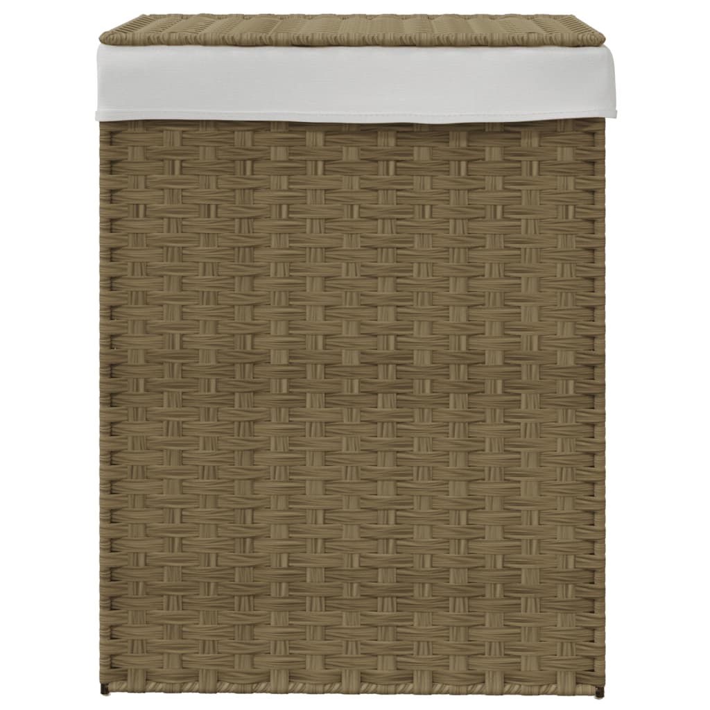 Panier à laverie Vidaxl avec couvercle 46x33x60 cm Poly Rattan