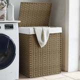 Vidaxl Laundry Ceste con coperchio 46x33x60 cm Poly Rattan