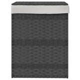 Koš na prádlo Vidaxl s víkem 46x33x60 cm Poly Rattan Grey