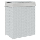 Vidaxl vaskeri kurv med låg 46x33x60 cm poly rattan hvid