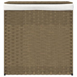 Cesta de lavandería Vidaxl con 2 compartimentos 53x35x57 cm Poly Rattan