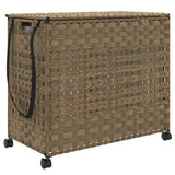 Vidaxl laundry basket on wheels 66x35x60 cm Rattan