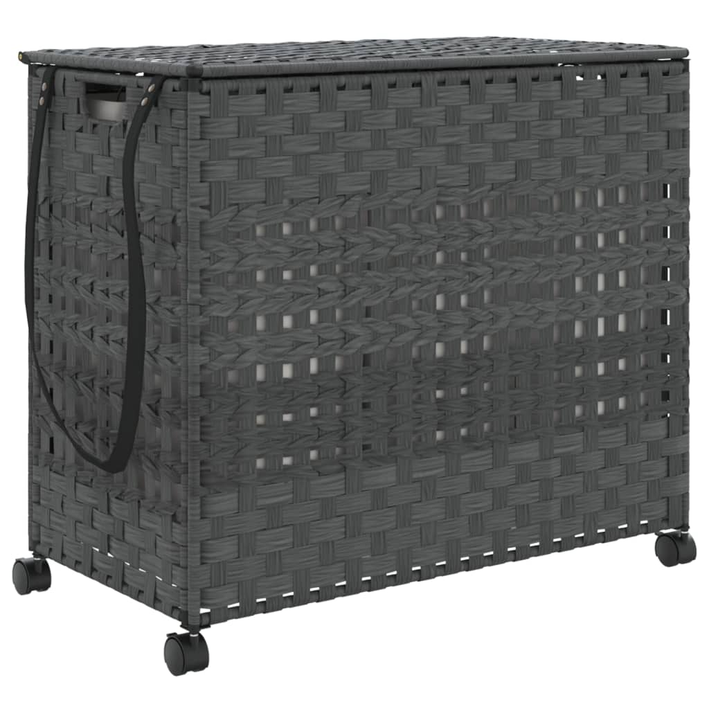 Vidaxl Wäschkuerf op Rieder 66x3336 cm rattan Graf