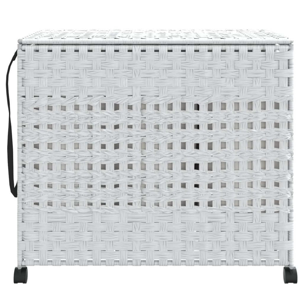 Košík na prádlo Vidaxl na kolech 66x35x60 cm Rattan White