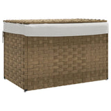 Vidaxl pralnia z pokrywką 55,5x35x34 cm poli rattan