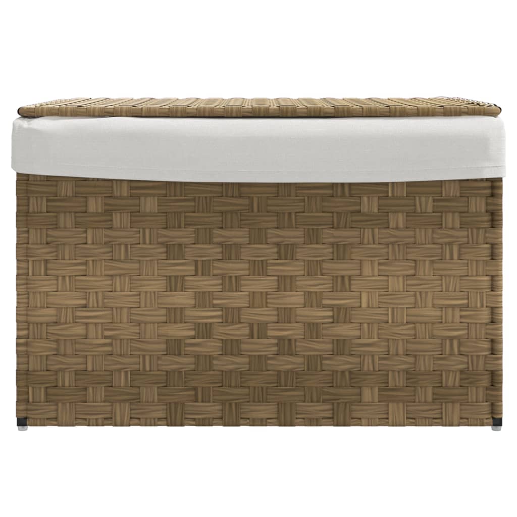 Vidaxl pralnia z pokrywką 55,5x35x34 cm poli rattan