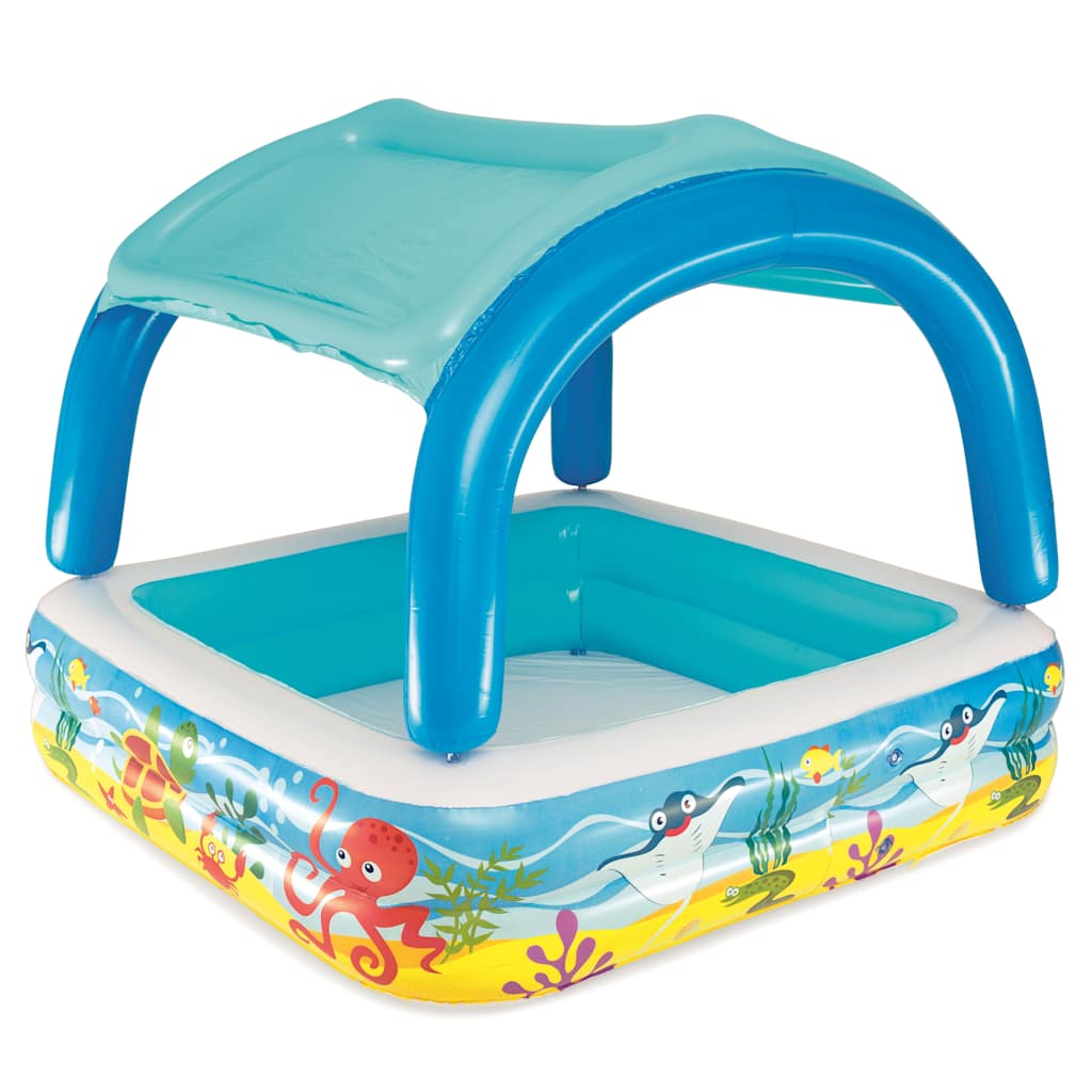 Bestway Play swimmingpool med tag 140x140x114 cm blå 52192