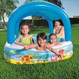 Bestway play swimming pool with roof 140x140x114 cm blue 52192