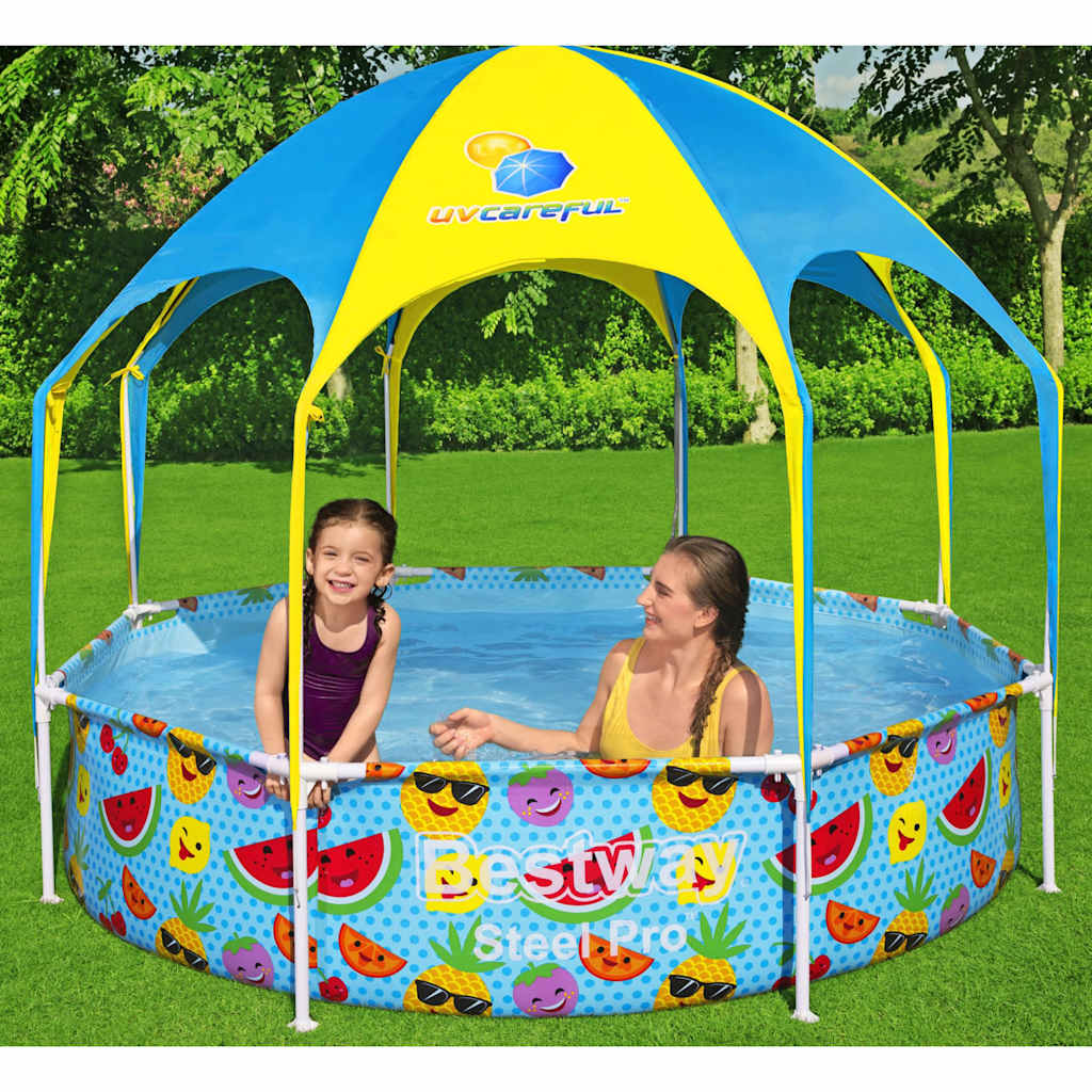 Bestway Steel Children's Pool UV cuidadoso sobre el suelo 244x51 cm