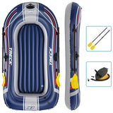 Bestway Hydro Force Boat gonflable avec pompe et casseroles en aviron bleu