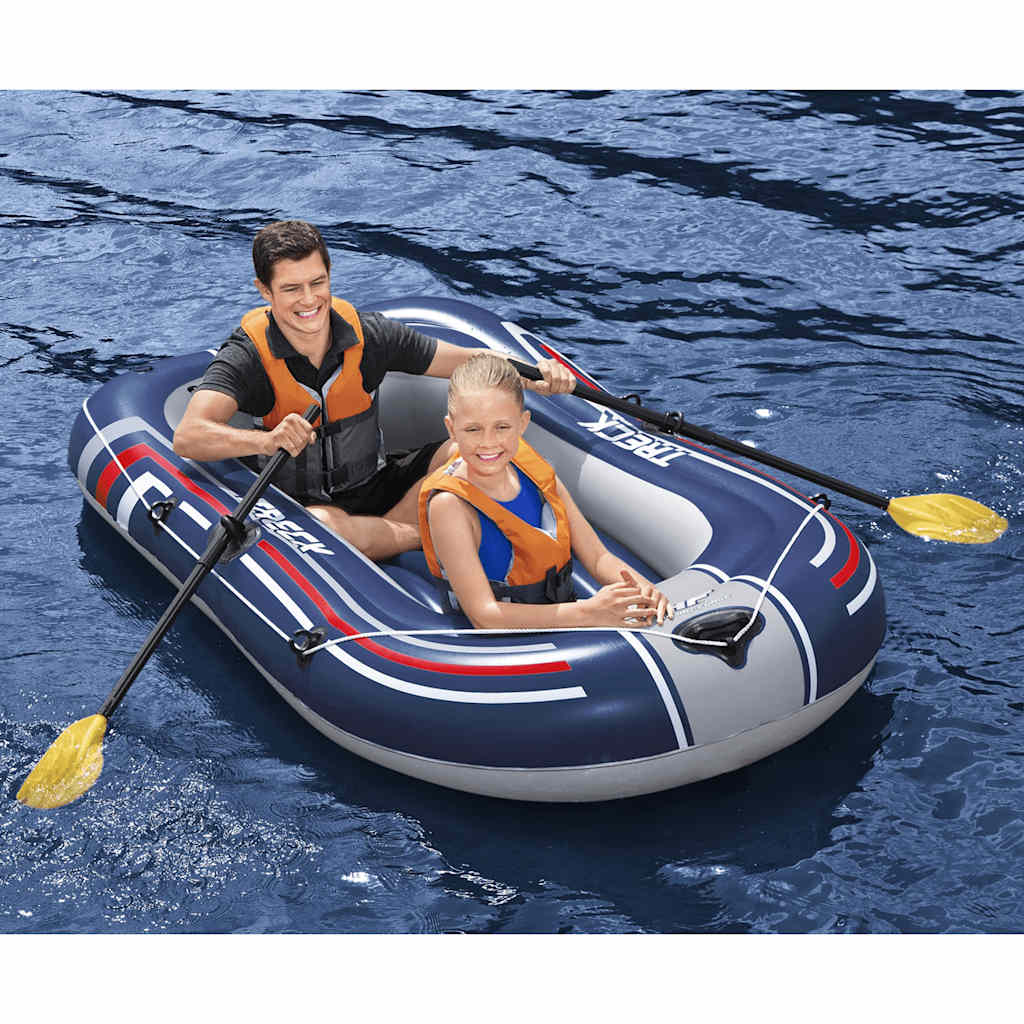 BECHWAY HYDRO-FORCE BARCO INFLABLE CON BOMBA Y PANES DE RANGULA AZUL