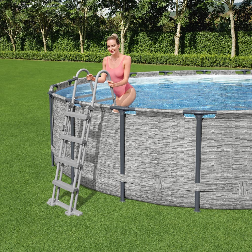 Échelle de la piscine ClearClear Bestway avec 4 étapes 122 cm