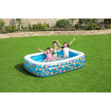 Bestway Children's Pool Uppblåsbar 229x152x56 cm blå