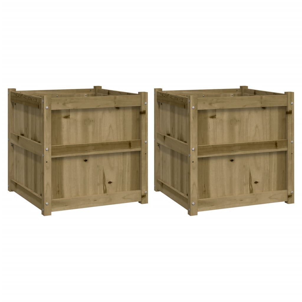 Vidaxl Planters 2 PC CM Impregnated Wood