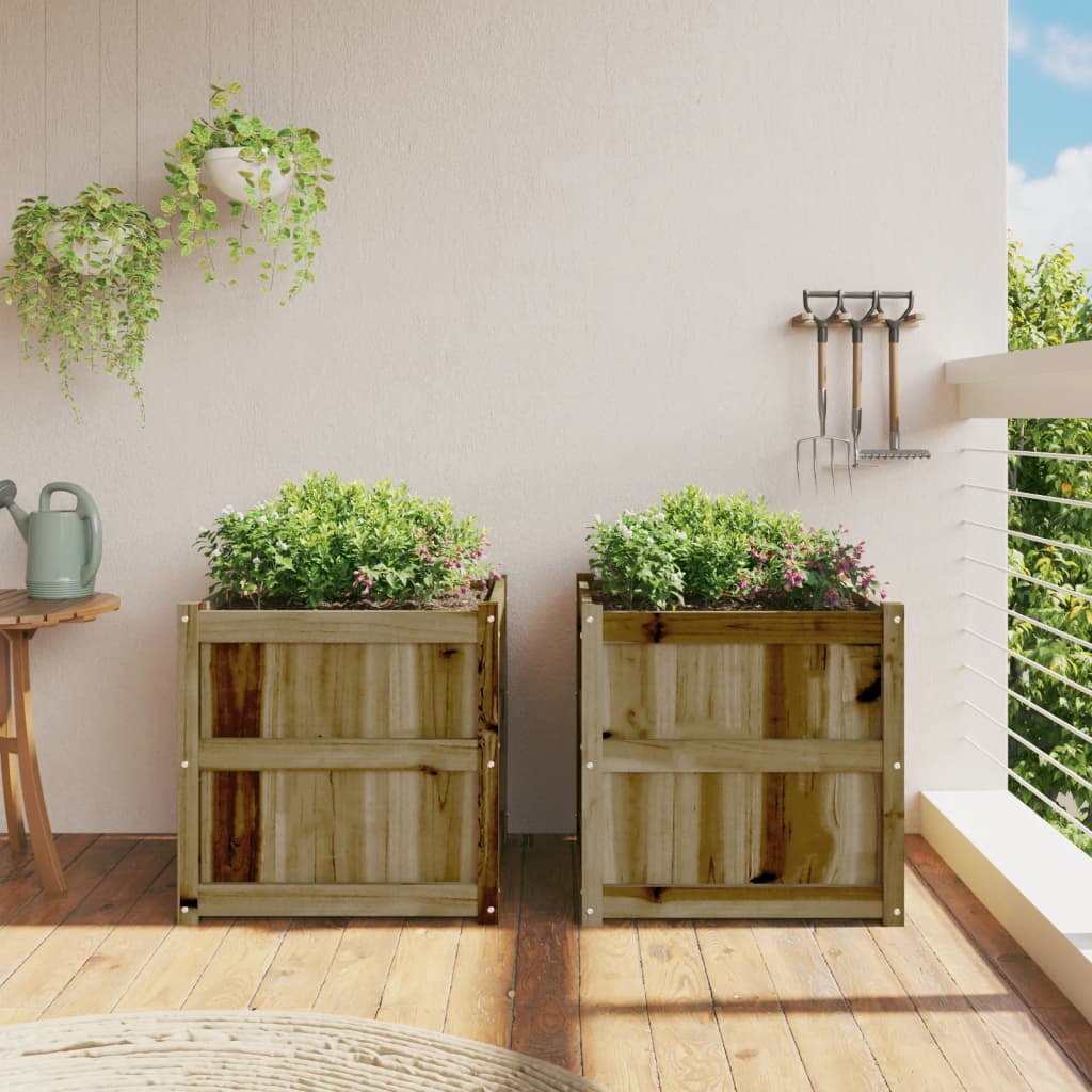 Vidaxl Planters 2 PC CM Impregnated Wood