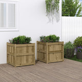 Vidaxl Planters 2 PC CM Impregnated Wood