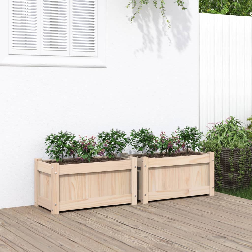 Jardinières vidaxl 2 pc cm solide