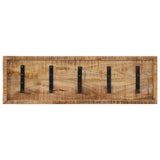 Vidaxl Wall Coat Rack med 5 kroker solid mango tre