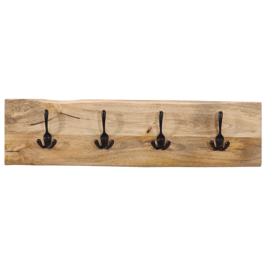 Vidaxl Wall Coat Rack med 4 kroker solid mango tre