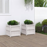 Vidaxl Planters 2 PC cm feste Pinien wäiss