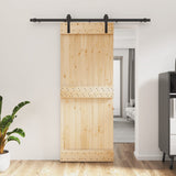 Puerta corredera de Vidaxl con masa 80x210 cm de pino sólido