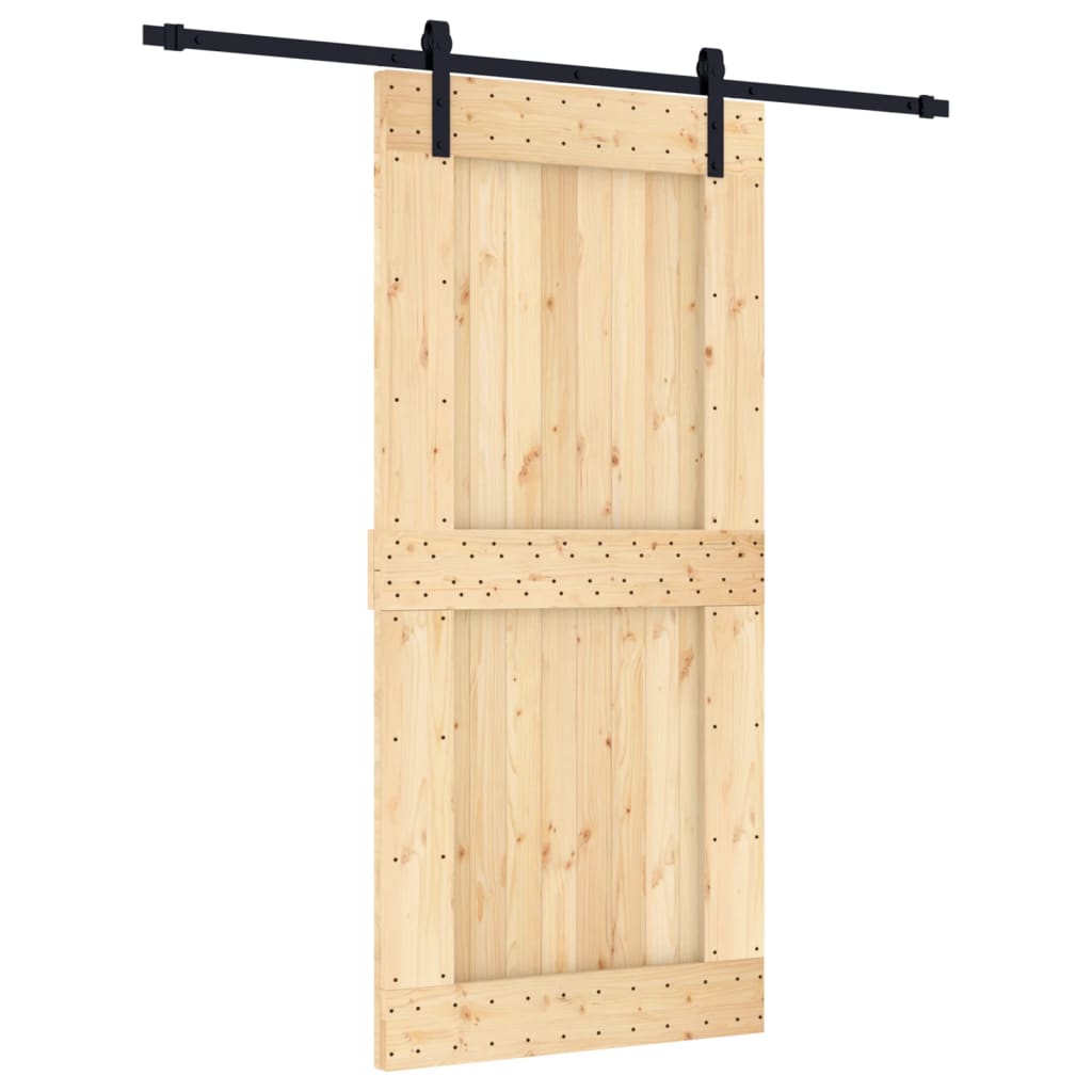 Puerta corredera de Vidaxl con masa de 95x210 cm de pino sólido