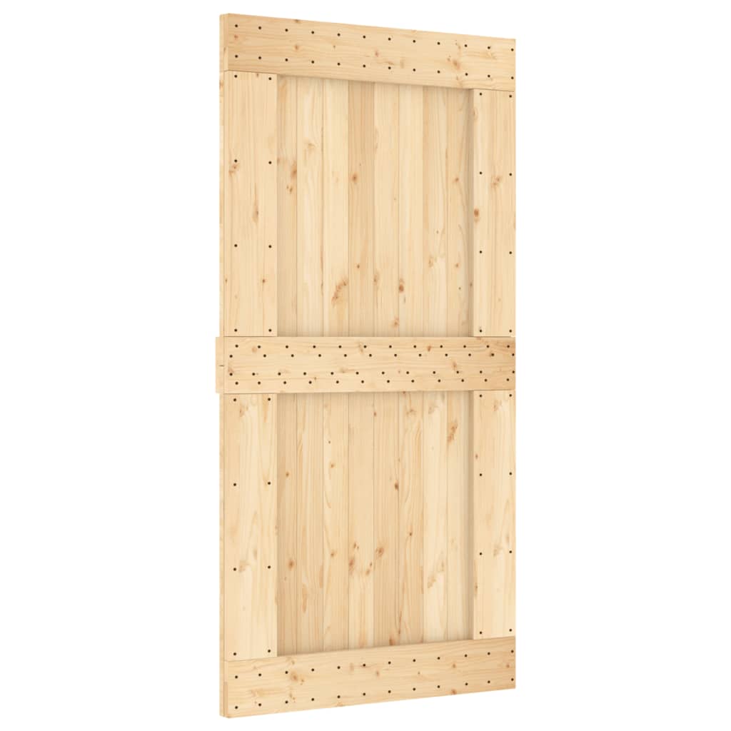 Puerta corredera de Vidaxl con masa 100x210 cm de pino sólido