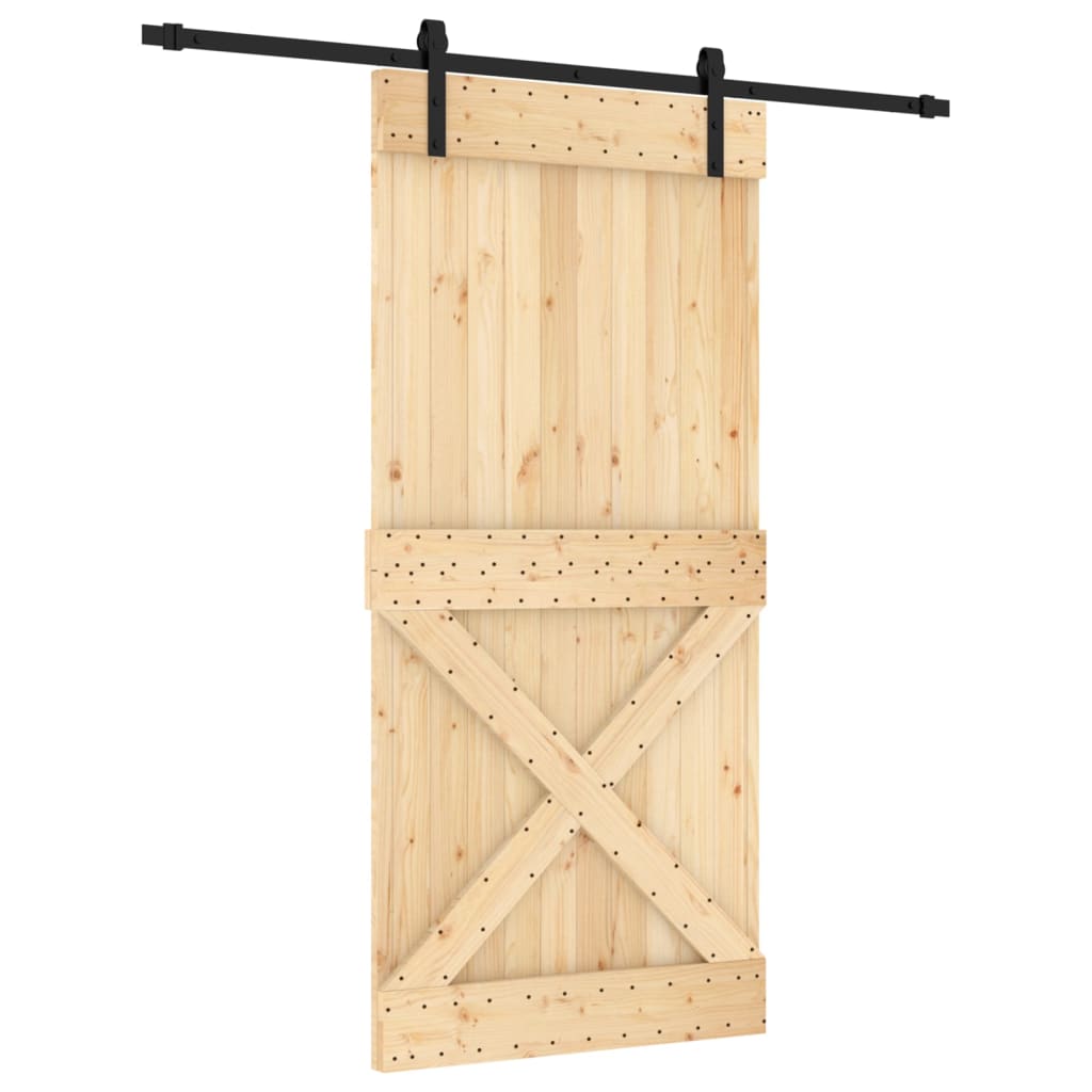 Puerta corredera de Vidaxl con masa de 95x210 cm de pino sólido