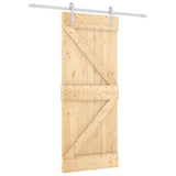 Puerta corredera de Vidaxl con masa 80x210 cm de pino sólido