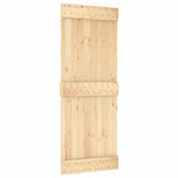 Puerta corredera de Vidaxl con masa 80x210 cm de pino sólido