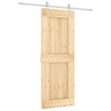 Puerta corredera de Vidaxl con masa 80x210 cm de pino sólido