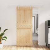 Porta scorrevole Vidaxl con pino solido da 85x210 cm