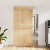 Puerta corredera de Vidaxl con masa 100x210 cm de pino sólido