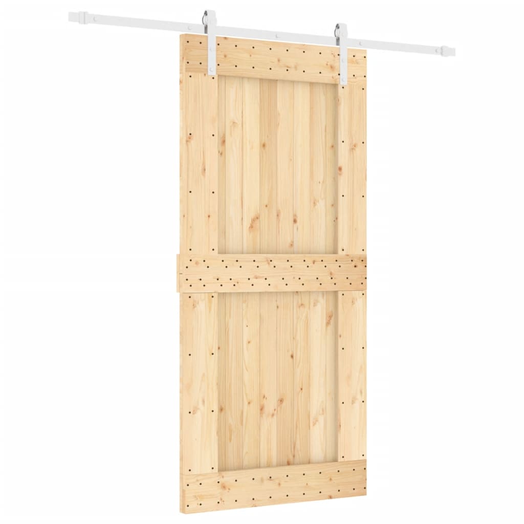 Puerta corredera de Vidaxl con masa de 95x210 cm de pino sólido