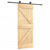 Puerta corredera de Vidaxl con masa de 85x210 cm de pino sólido