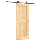 Porta scorrevole Vidaxl con pino solido da 80x210 cm per pastella