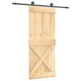 Porta scorrevole Vidaxl con pino solido da 85x210 cm