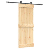 Porta scorrevole Vidaxl con pino solido da 80x210 cm per pastella