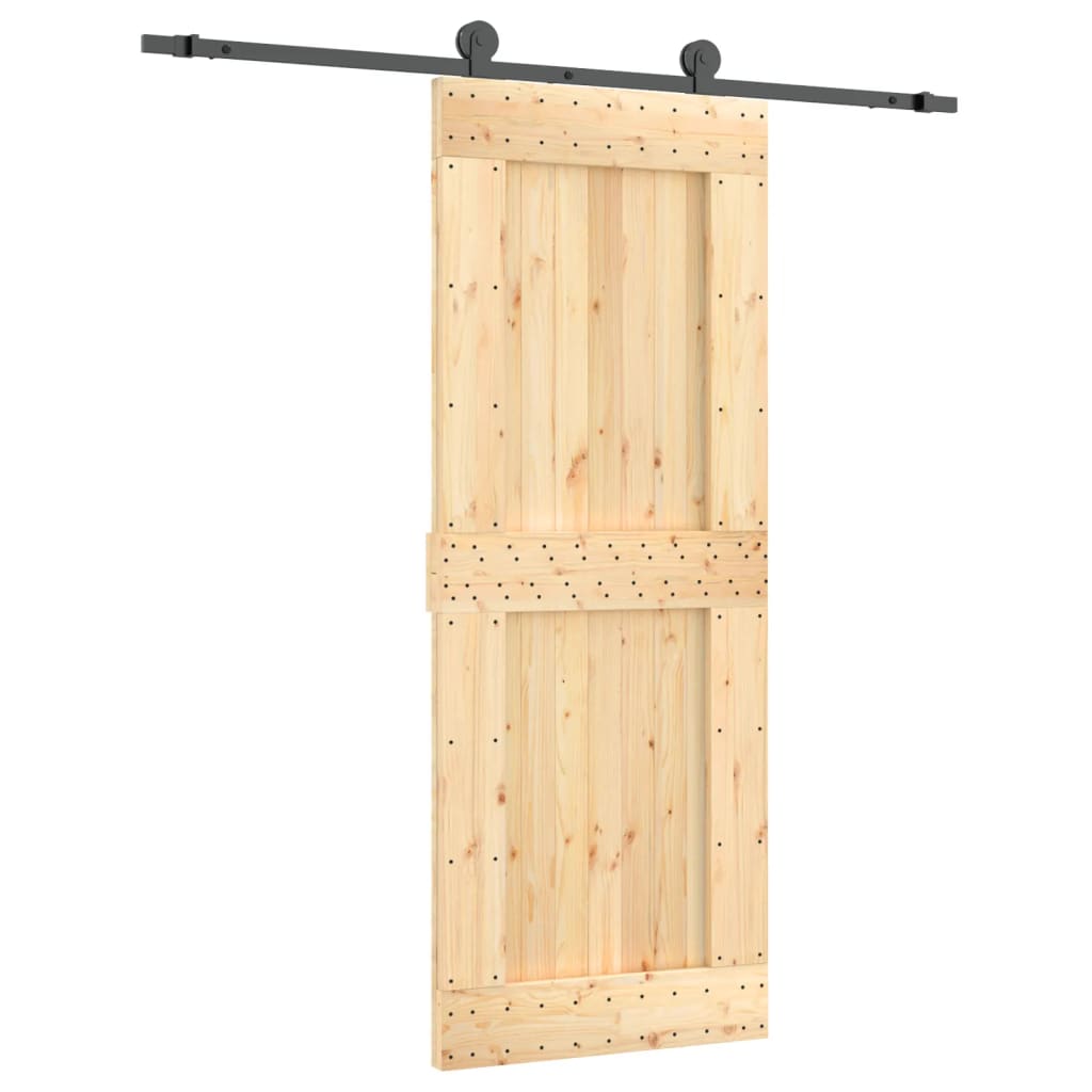 Porta scorrevole Vidaxl con pino solido da 80x210 cm per pastella