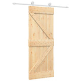 Porta scorrevole Vidaxl con pino solido da 80x210 cm per pastella