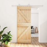 Porta scorrevole Vidaxl con pino solido da 80x210 cm per pastella