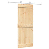 Porta scorrevole Vidaxl con pino solido da 80x210 cm per pastella