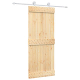 Porta scorrevole Vidaxl con pino solido da 85x210 cm