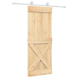 Puerta corredera de Vidaxl con masa 80x210 cm de pino sólido